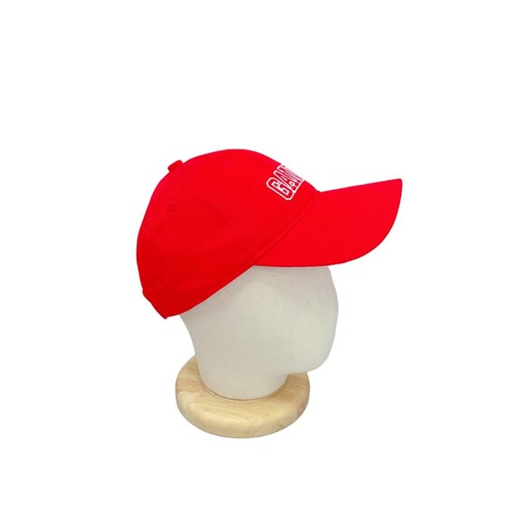 Ganni Bright Red Baseball Cap - Picture 4 of 5